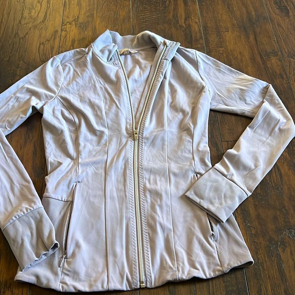 Athleta running workout jacket zip front lilac color size S like new activewear